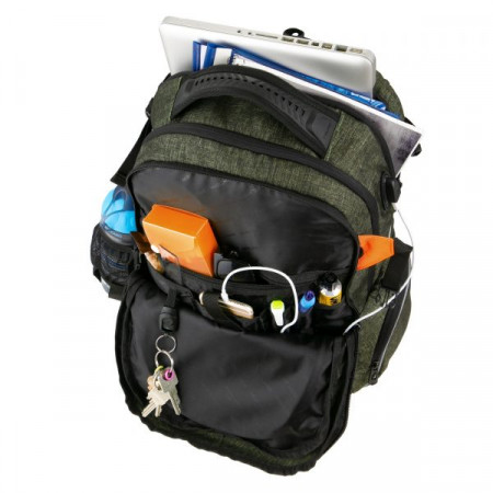 CAMPUS Wizzard hátizsák 33L Olive Melange - olajzöld, narancs cipp