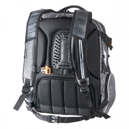 CAMPUS Wizzard hátizsák 33L Grey Melange - szürke, narancs cipp