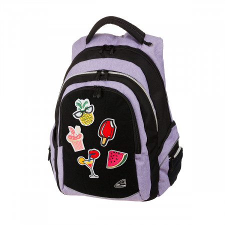 FAME Shift II hátizsák lila matricás