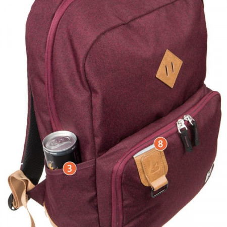 PURE ECO Concept bőraljú 29L háti bordó
