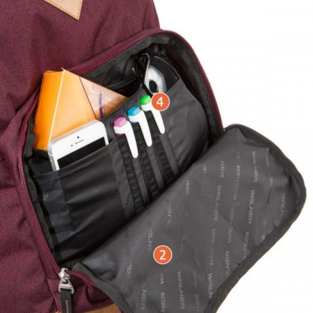 PURE ECO Concept bőraljú 29L háti bordó